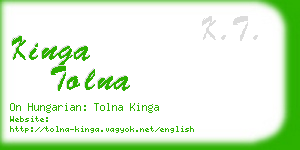 kinga tolna business card